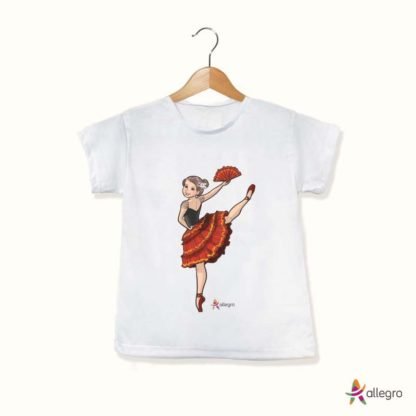 camiseta de balé baby look kitri